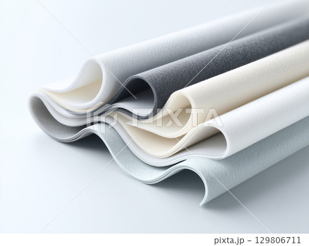 ニュートラルカラーの工業用フェルト布 ニュートラルカラーの工業用フェルト布 129806711