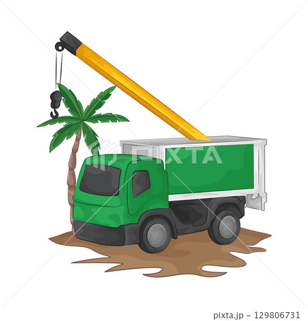 Illustration of Construction Truck  129806731