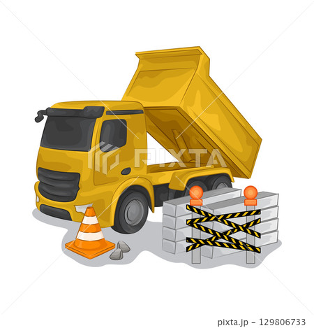 Illustration of Dump Truck Illustration of Dump Truck 129806733