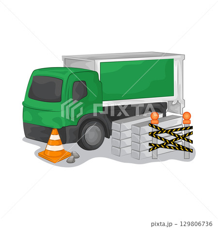 Illustration of Construction Truck  129806736