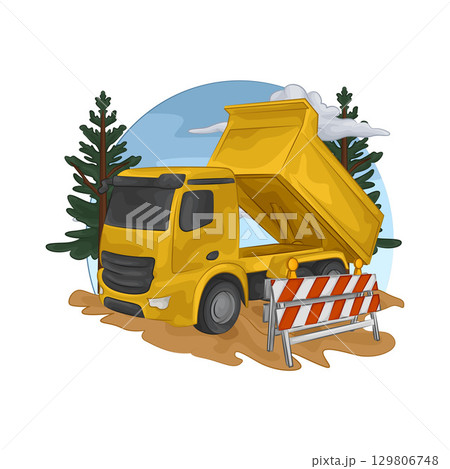 Illustration of Dump Truck Illustration of Dump Truck 129806748