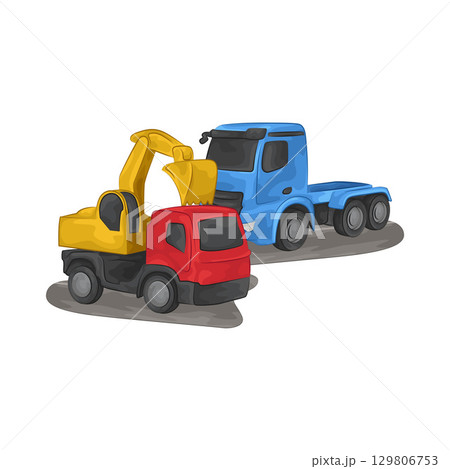 Illustration of Construction Truck Illustration of Construction Truck 129806753