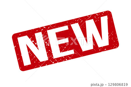 NEW Rubber Stamp. Red NEW Rubber Grunge Stamp Seal Vector Illustration - Vector NEW Rubber Stamp. Red NEW Rubber Grunge Stamp Seal Vector Illustration - Vector 129806819