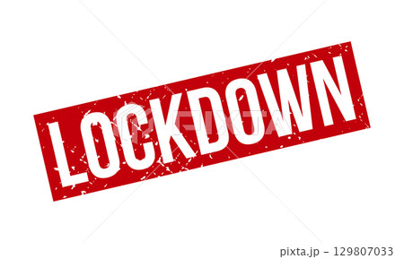Lockdown Rubber Stamp. Red Lockdown Rubber Grunge Stamp Seal Vector Illustration - Vector 129807033