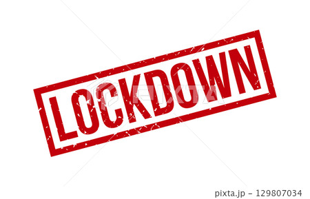 Lockdown Rubber Stamp. Red Lockdown Rubber Grunge Stamp Seal Vector Illustration - Vector 129807034