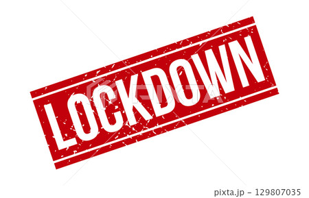 Lockdown Rubber Stamp. Red Lockdown Rubber Grunge Stamp Seal Vector Illustration - Vector Lockdown Rubber Stamp. Red Lockdown Rubber Grunge Stamp Seal Vector Illustration - Vector 129807035