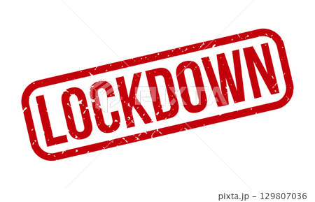 Lockdown Rubber Stamp. Red Lockdown Rubber Grunge Stamp Seal Vector Illustration - Vector 129807036