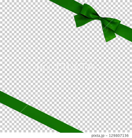 3D素材_リボン_緑 3D素材_リボン_緑 129807136