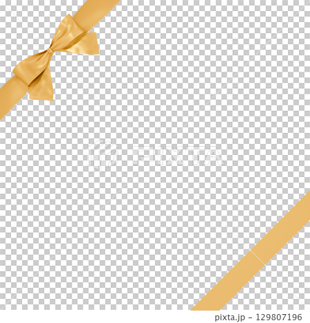 3D material_ribbon_gold 3D material_ribbon_gold 129807196