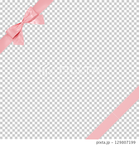 3D素材_リボン_ピンク 3D素材_リボン_ピンク 129807199