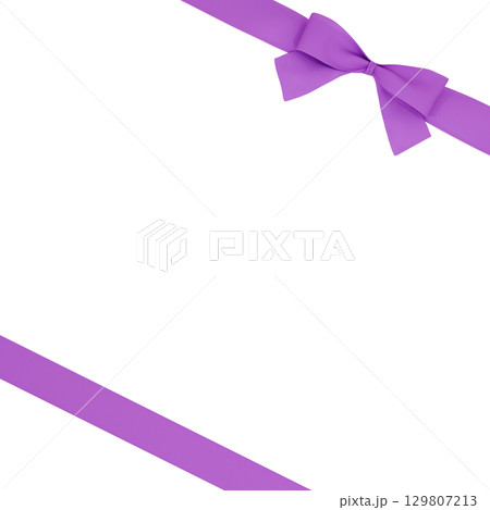 3D素材_リボン_紫 3D素材_リボン_紫 129807213