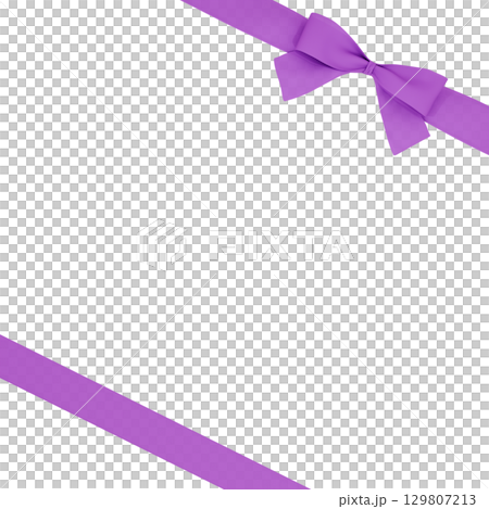 3D素材_リボン_紫 3D素材_リボン_紫 129807213