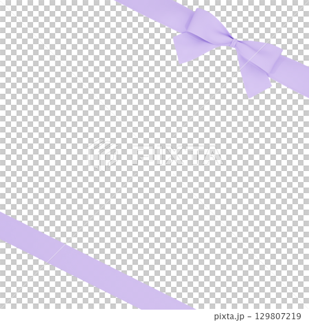 3D素材_リボン_紫 129807219