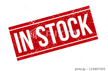 In Stock Rubber Stamp. Red In Stock Rubber Grunge Stamp Seal Vector Illustration - Vector 129807305