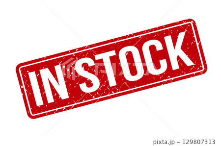 In Stock Rubber Stamp. Red In Stock Rubber Grunge Stamp Seal Vector Illustration - Vector 129807313