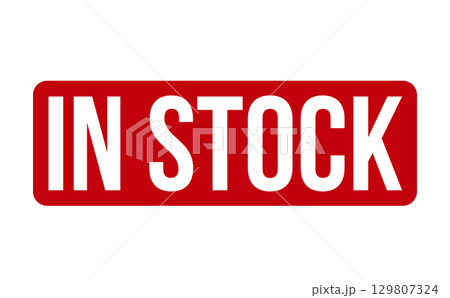 In Stock Rubber Stamp. Red In Stock Rubber Grunge Stamp Seal Vector Illustration - Vector 129807324