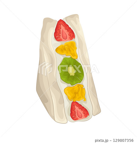 Illustration of Fruit Sandwich  129807356