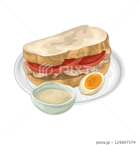 Illustration of Sandwich 129807374