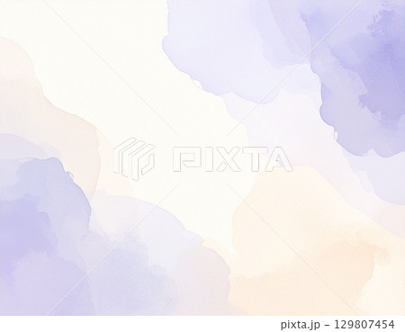 ラベンダーとベージュの水彩グラデーション背景 SNS動画用落ち着いた抽象デザイン 129807454