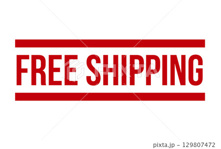 Red Free Shipping Rubber Stamp Red Free Shipping Rubber Stamp 129807472