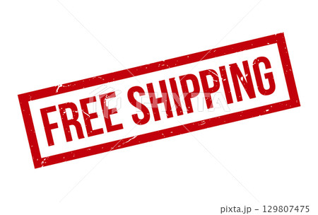 Free Shipping Grunge Rubber Stamp On White Background 129807475