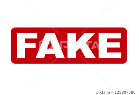 Fake Rubber Stamp On White Background, Vector Illustration 129807580