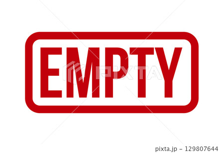 Red Empty Rubber Stamp Isolated On White Background 129807644