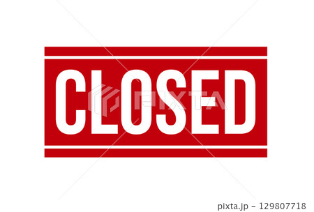 Closed Rubber Stamp Seal Vector Illustration  129807718