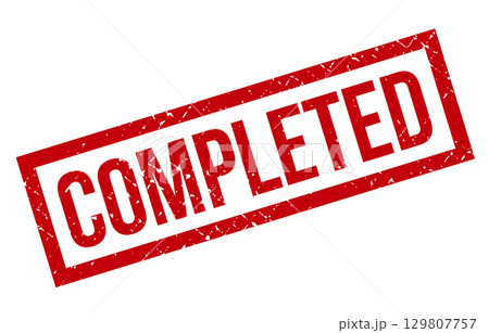 Completed Rubber Stamp. Completed Rubber Grunge Stamp Seal Vector Illustration Completed Rubber Stamp. Completed Rubber Grunge Stamp Seal Vector Illustration 129807757