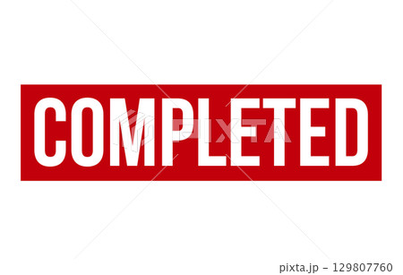 Completed Rubber Stamp. Completed Rubber Stamp Seal Vector Illustration Completed Rubber Stamp. Completed Rubber Stamp Seal Vector Illustration 129807760
