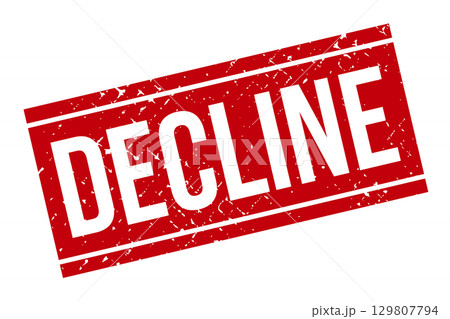 Decline Rubber Grunge Stamp Seal Vector Illustration Decline Rubber Grunge Stamp Seal Vector Illustration 129807794
