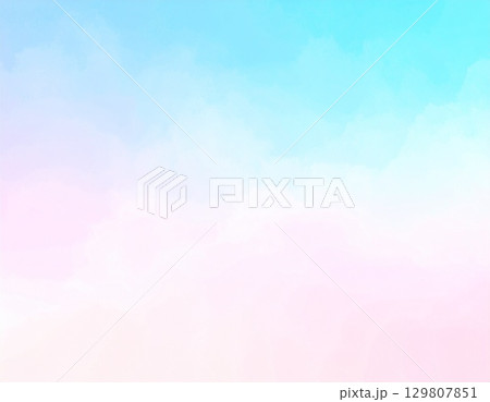 パステルピンクとライトブルーの水彩グラデーション背景 SNS動画用抽象デザインイメージ パステルピンクとライトブルーの水彩グラデーション背景 SNS動画用抽象デザインイメージ 129807851
