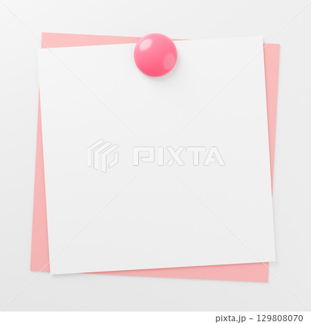 3D背景素材_磁石_紙_ピンク 3D背景素材_磁石_紙_ピンク 129808070