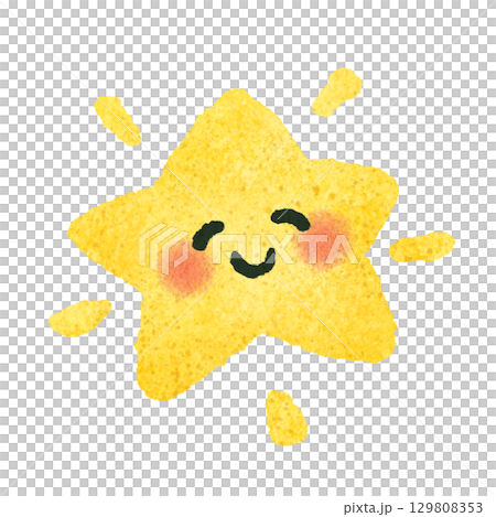 Cute star hand-drawn illustration material Cute star hand-drawn illustration material 129808353