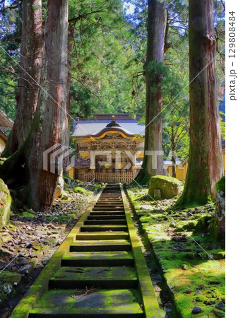 永平寺（唐門・福井県永平寺町・縦構図） 129808484