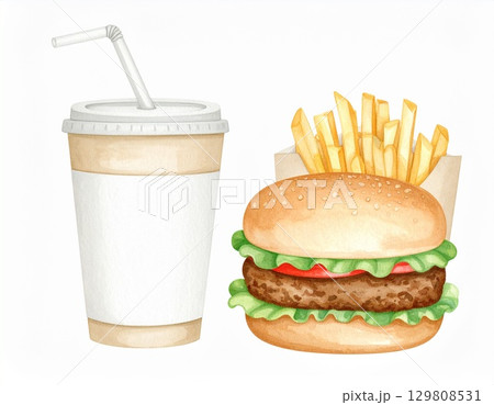 ハンバーガーセット 129808531