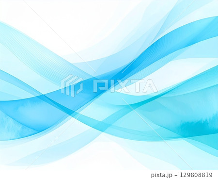ライトブルーとホワイトの水彩グラデーション抽象背景 ビジネス動画向けデジタルデザインイメージ ライトブルーとホワイトの水彩グラデーション抽象背景 ビジネス動画向けデジタルデザインイメージ 129808819
