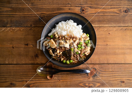 麻婆茄子豆腐丼 129808905
