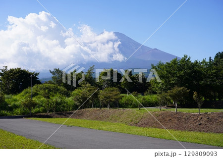 静岡県裾野市から望む夏の富士山 静岡県裾野市から望む夏の富士山 129809093