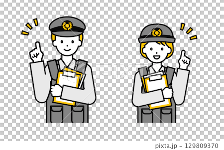 簡單的男女警察_意識 129809370