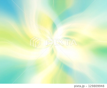 爽やかな光の渦とグラデーション背景 129809948