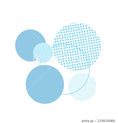 シンプルな水色の水玉の背景素材 129810066