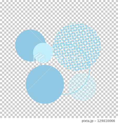 シンプルな水色の水玉の背景素材 129810066