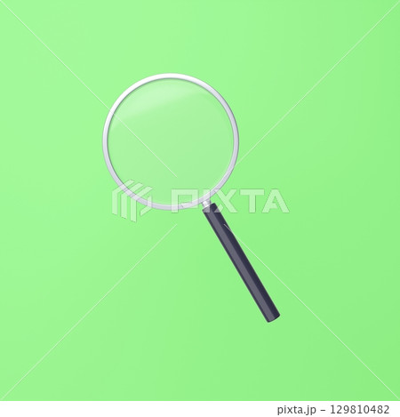 3Dイラスト_虫眼鏡 3Dイラスト_虫眼鏡 129810482