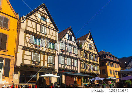 Beautiful view of colorful romantic city Colmar, France Beautiful view of colorful romantic city Colmar, France 129811673