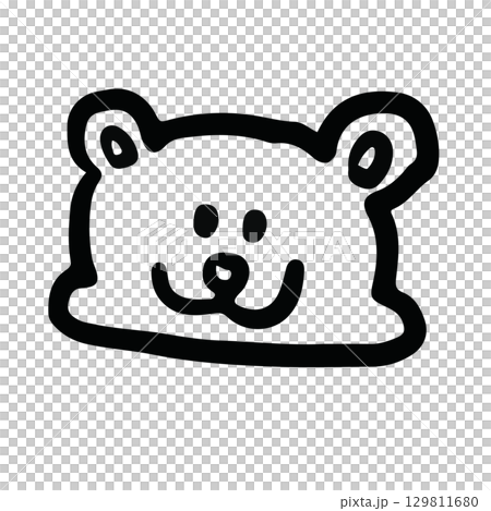 Hand drawn teddy bear outline for kid colouring book, art, sketch, cartoon character, comic, toy, animal, sticker, zoo, souvenir shop, fabric print, decoration, icon, brooch, standee, happy emoji 129811680