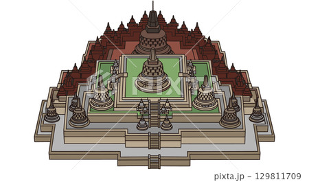 Borobudur Temple Mahayana Buddhist Monument in Java Borobudur Temple Mahayana Buddhist Monument in Java 129811709