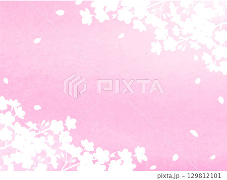 桜のシルエットの背景 桜のシルエットの背景 129812101