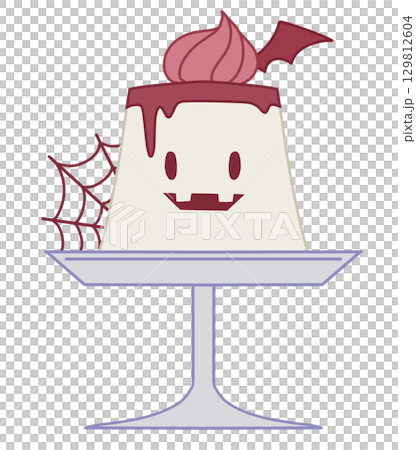 Halloween milk pudding Halloween milk pudding 129812604