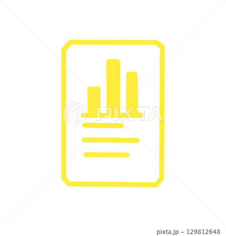 Report Document with Bar Chart/棒グラフ付きのレポート資料アイコン Report Document with Bar Chart/棒グラフ付きのレポート資料アイコン 129812648